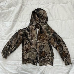 camo zip up hoodie
